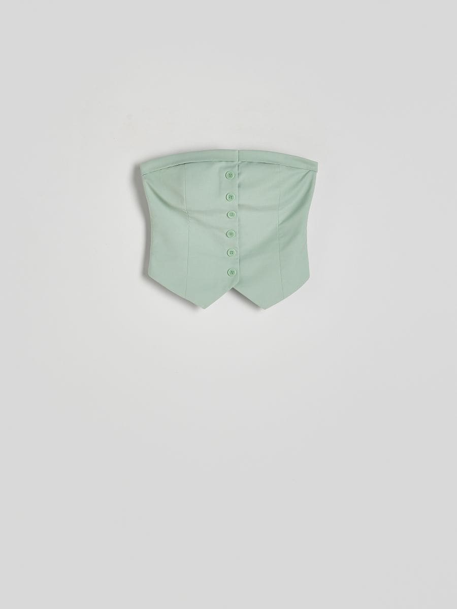 Corset top - pale green - RESERVED - 5