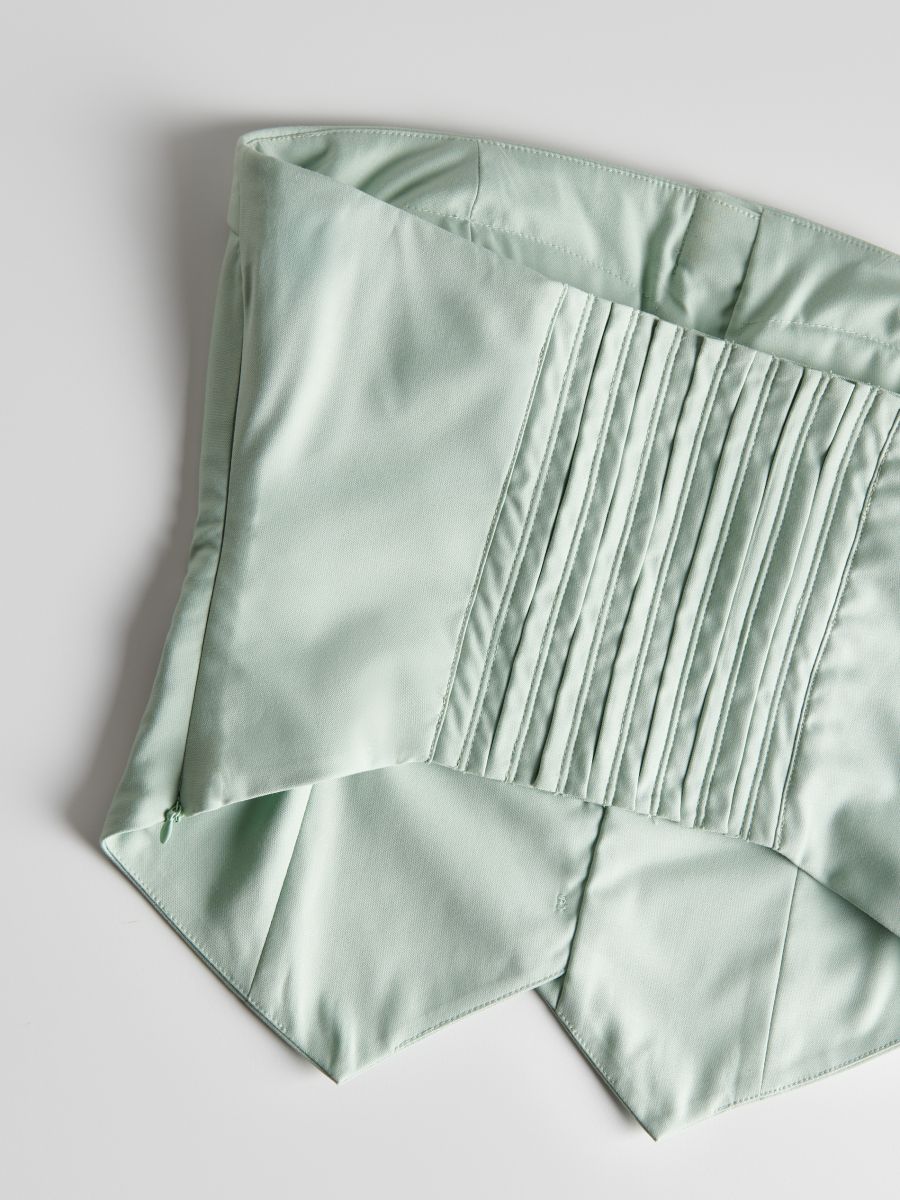 Corset top - pale green - RESERVED - 6