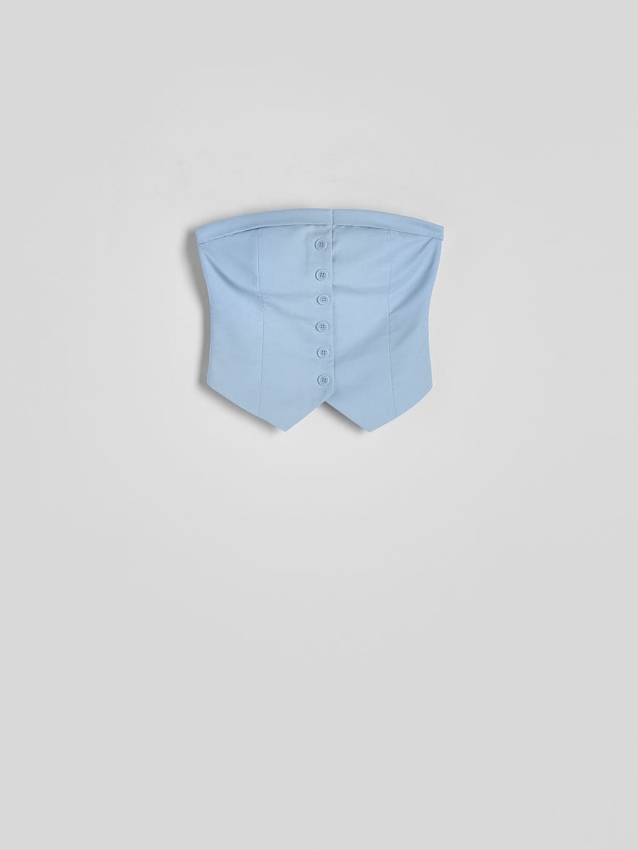 Corset top - light blue - RESERVED - 4