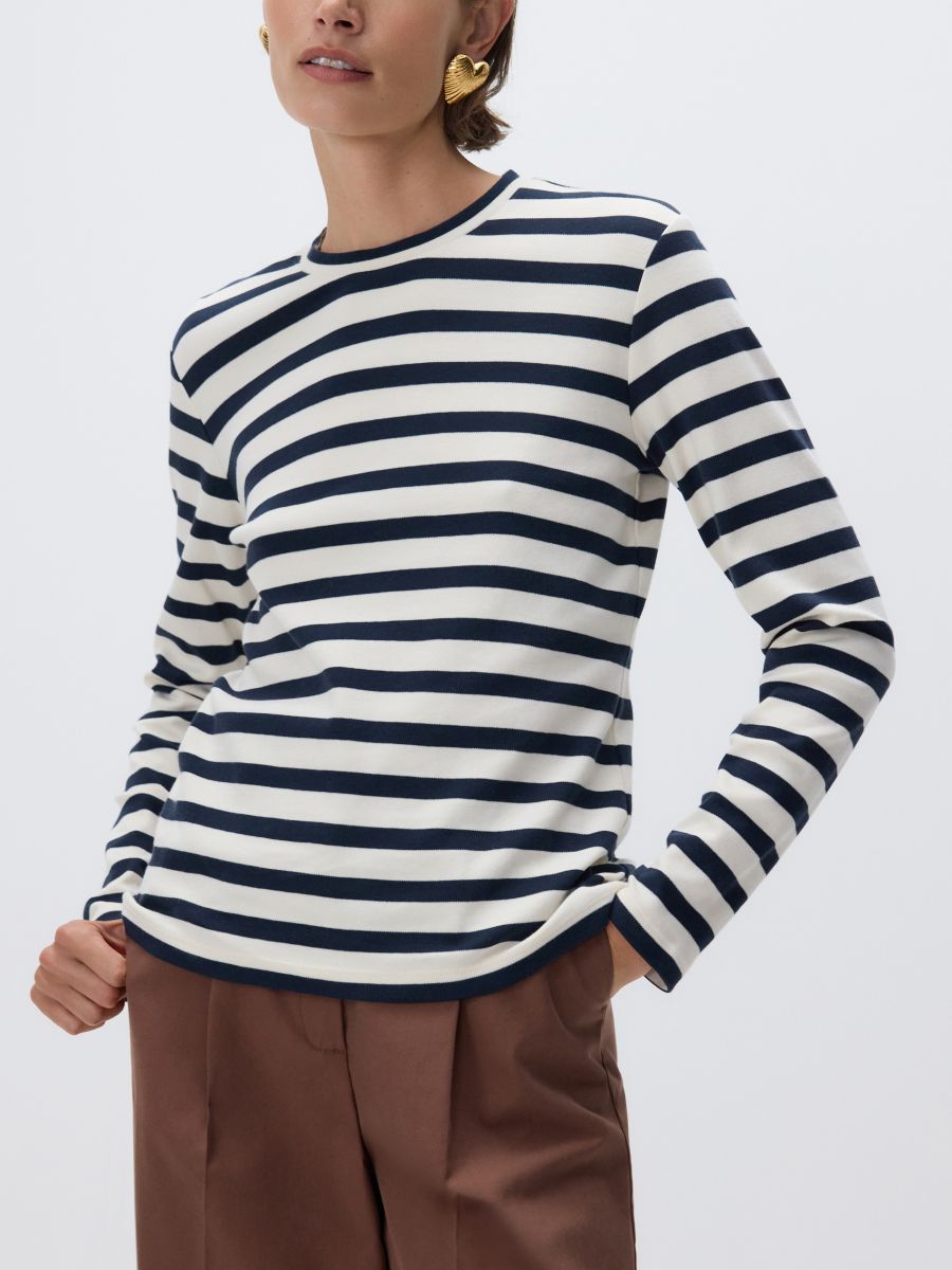 Langarmshirt aus Baumwolle - bunt - RESERVED