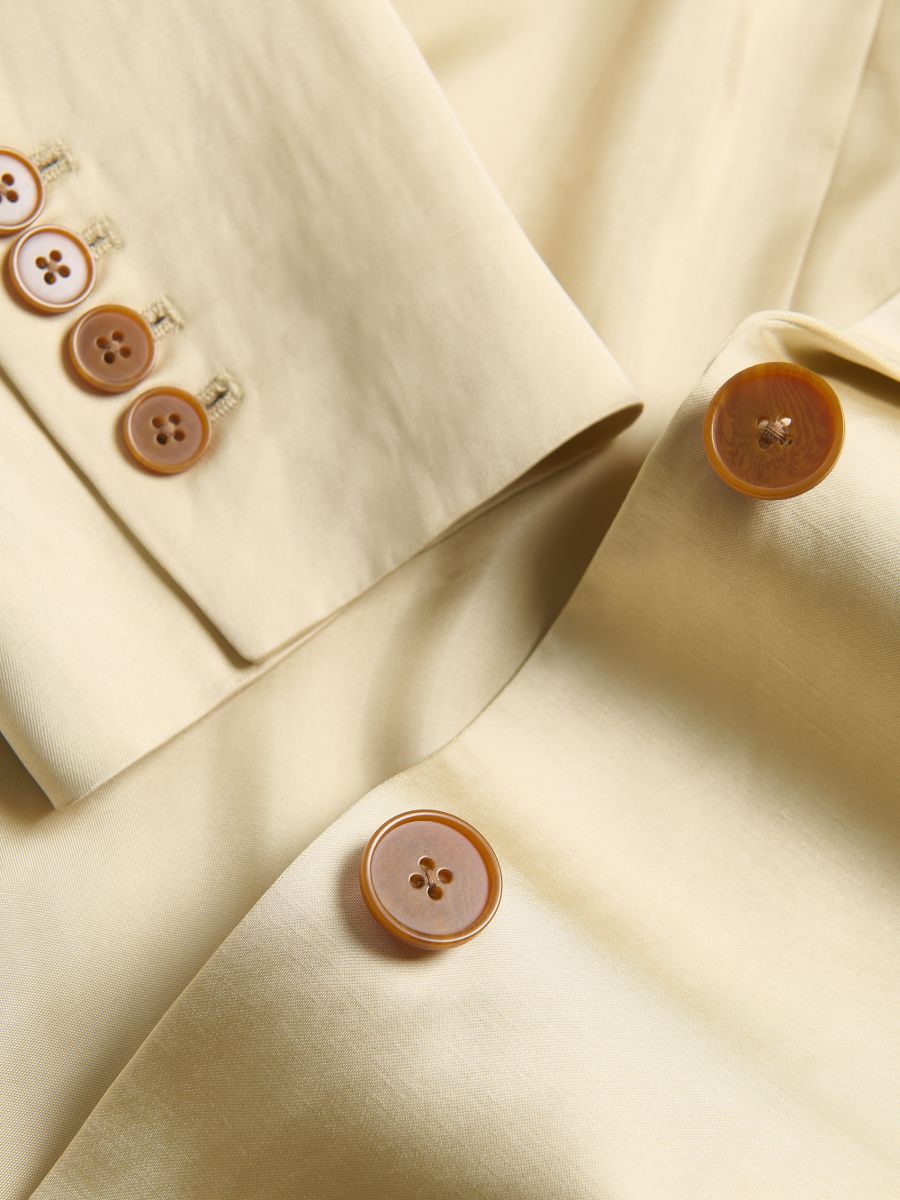 Linen blend satin blazer - nude - RESERVED - 7