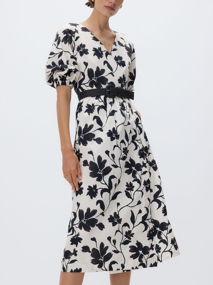 Midi suknelė su diržu - multicolor - RESERVED - 3