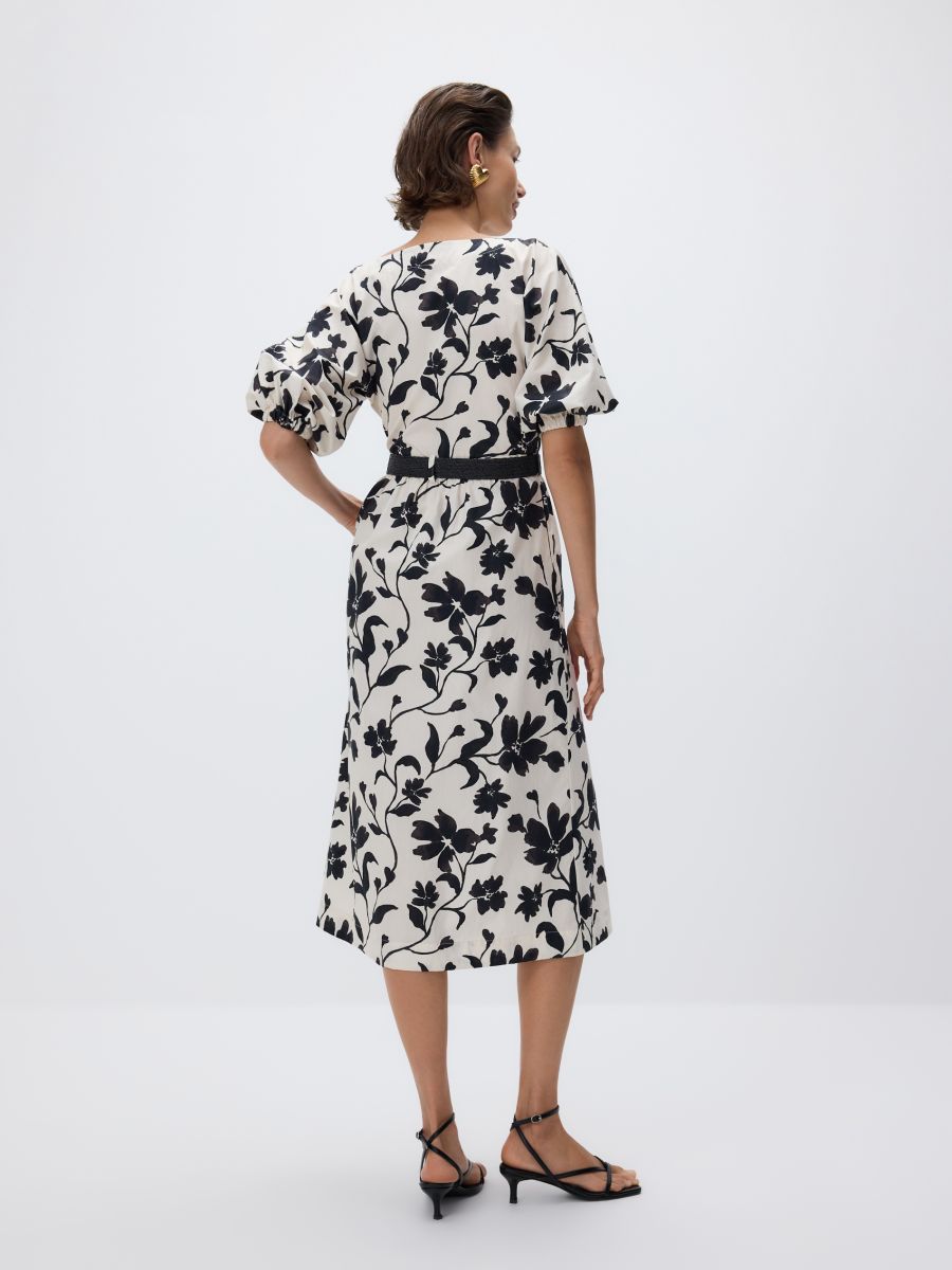 Midi suknelė su diržu - multicolor - RESERVED - 2