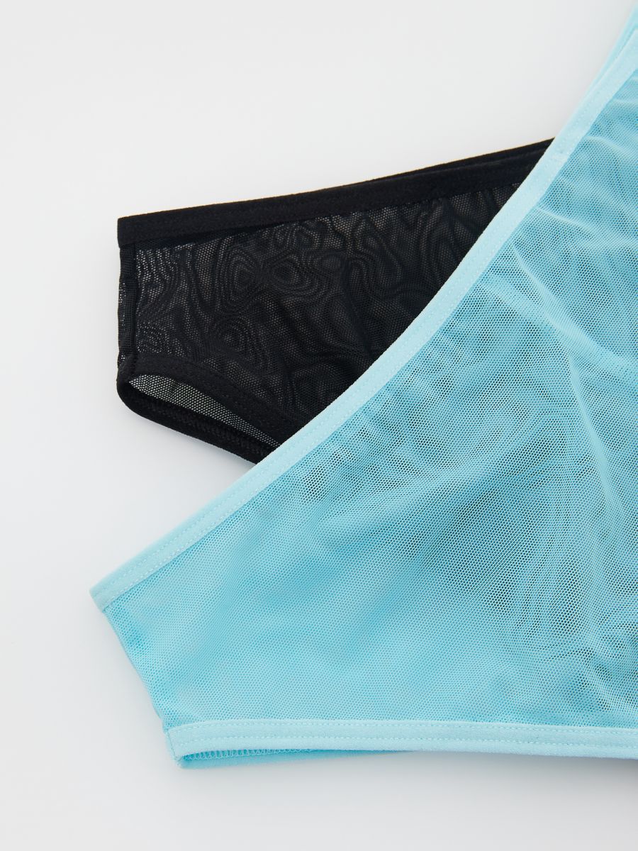 Slips aus Netzstoff, 2er-Pack - aqua - RESERVED - 2