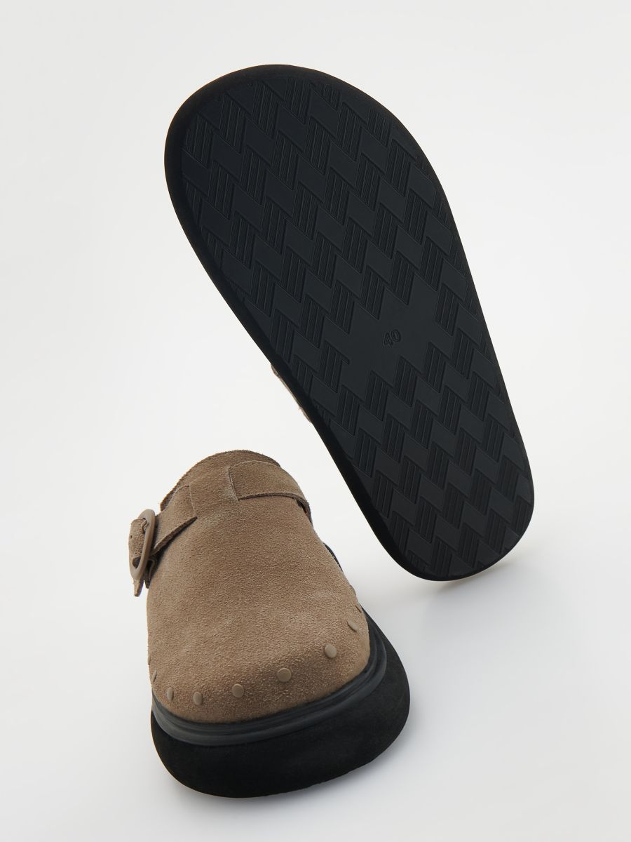 靴 Square Buckle Mules brown 37 a02sk512726w.jpg