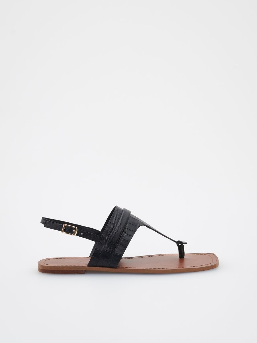 Kožené sandály - černý - RESERVED