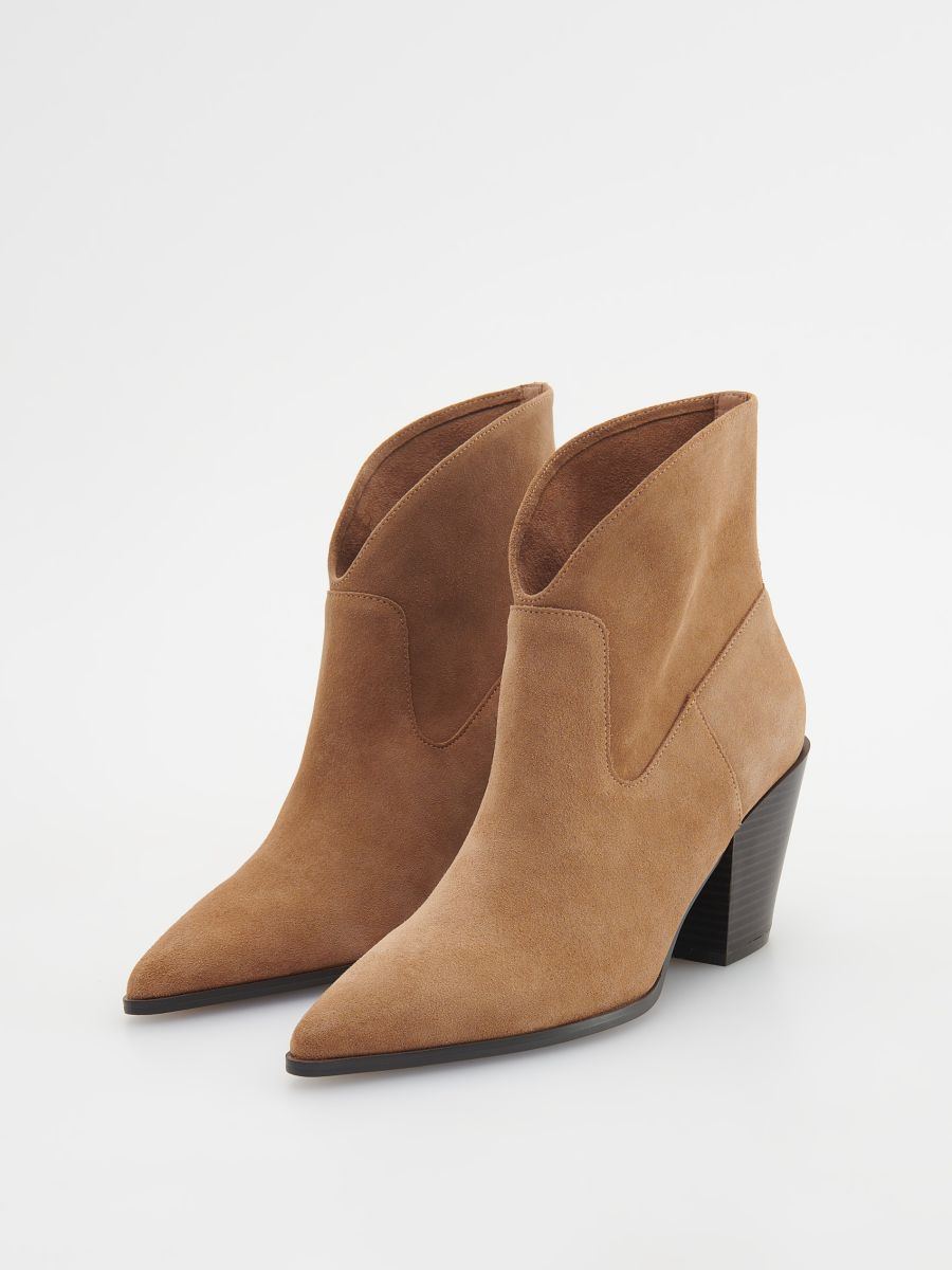 Boots i läder - BEIGE - RESERVED - 2