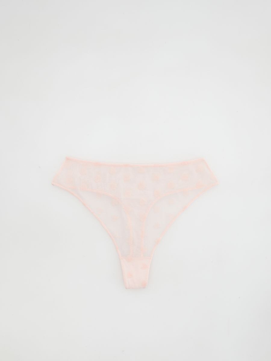 Tanga gaćice s dezenom srca - pastelno pink  - RESERVED - 3