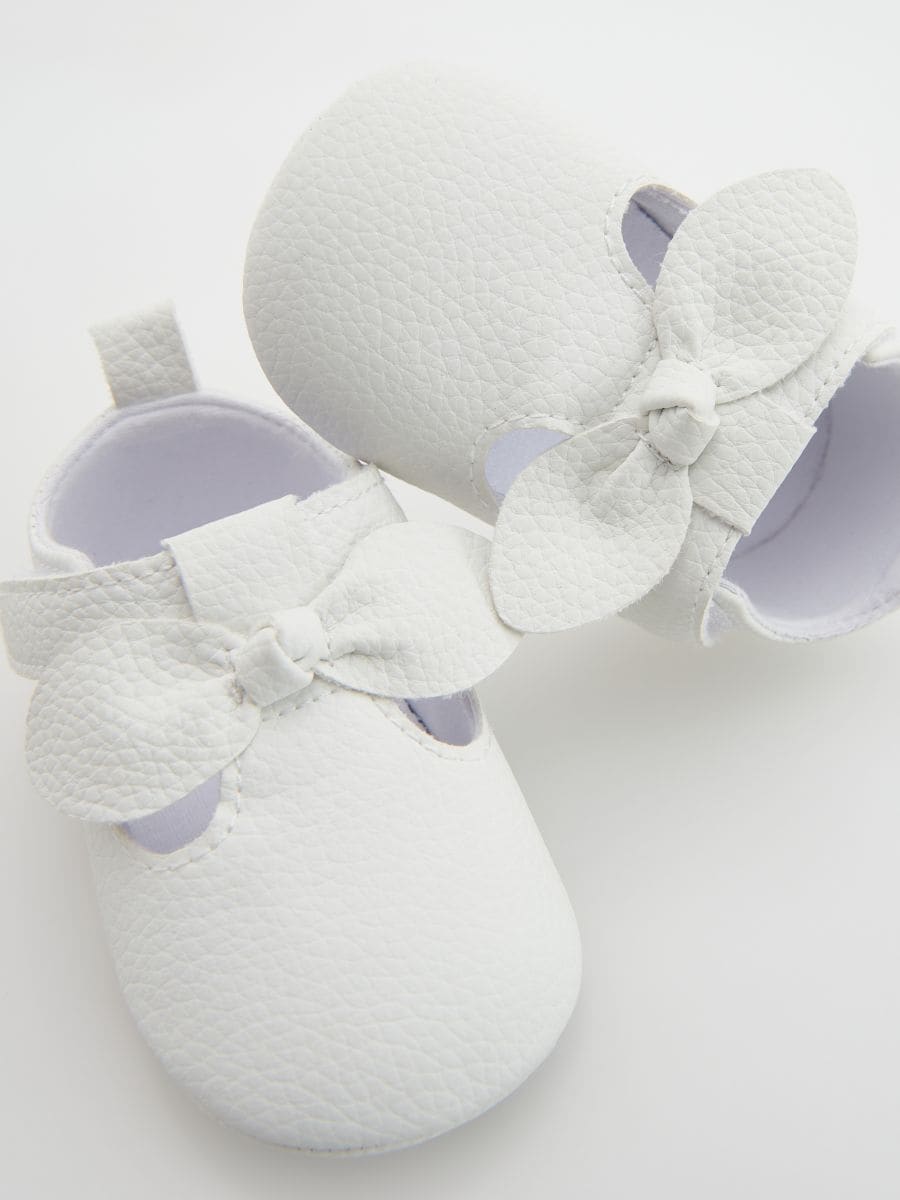 Ballerinas with bow detail - white - RESERVED - 4
