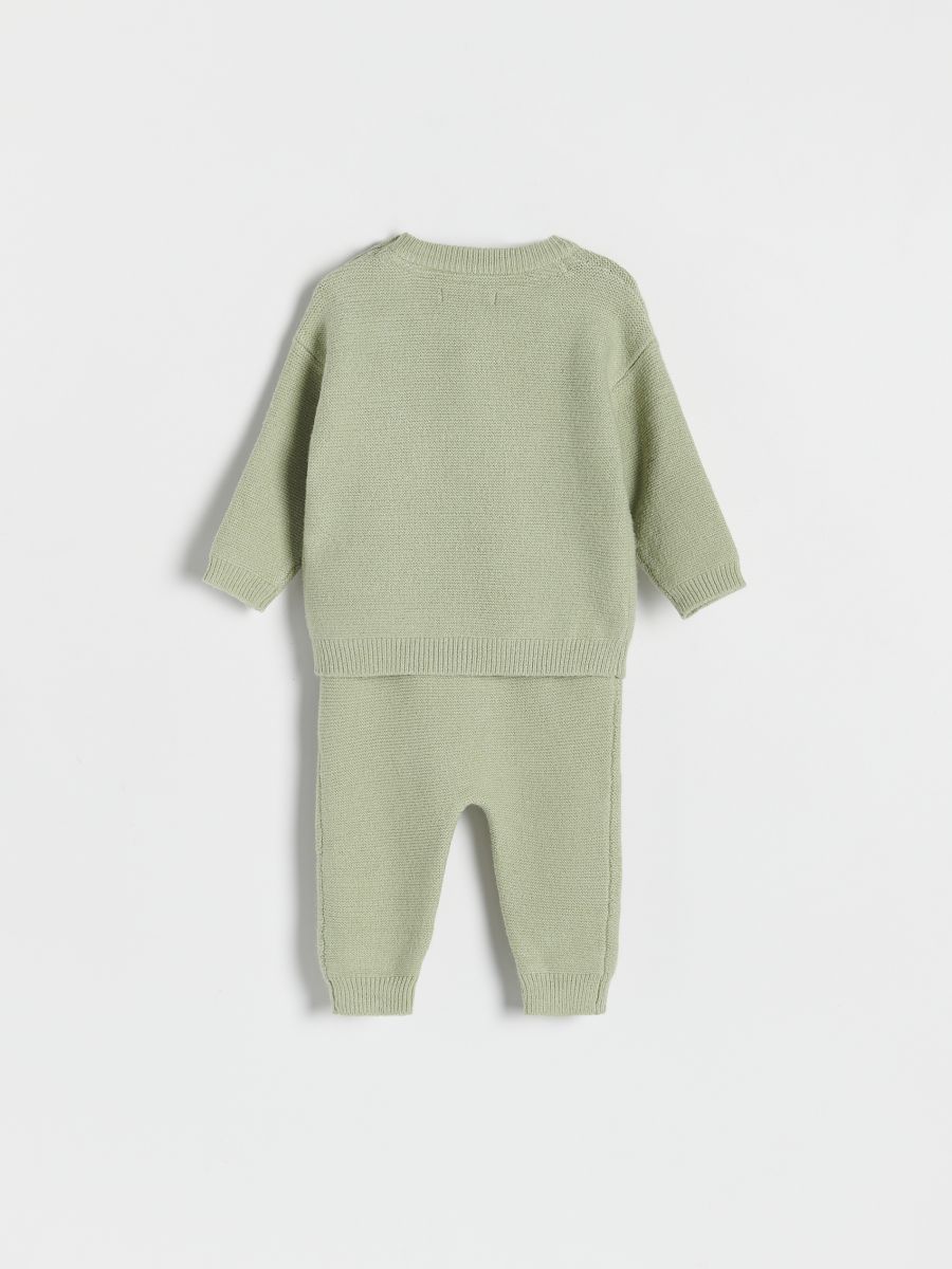 Knitted viscose rich set - pale green - RESERVED - 3
