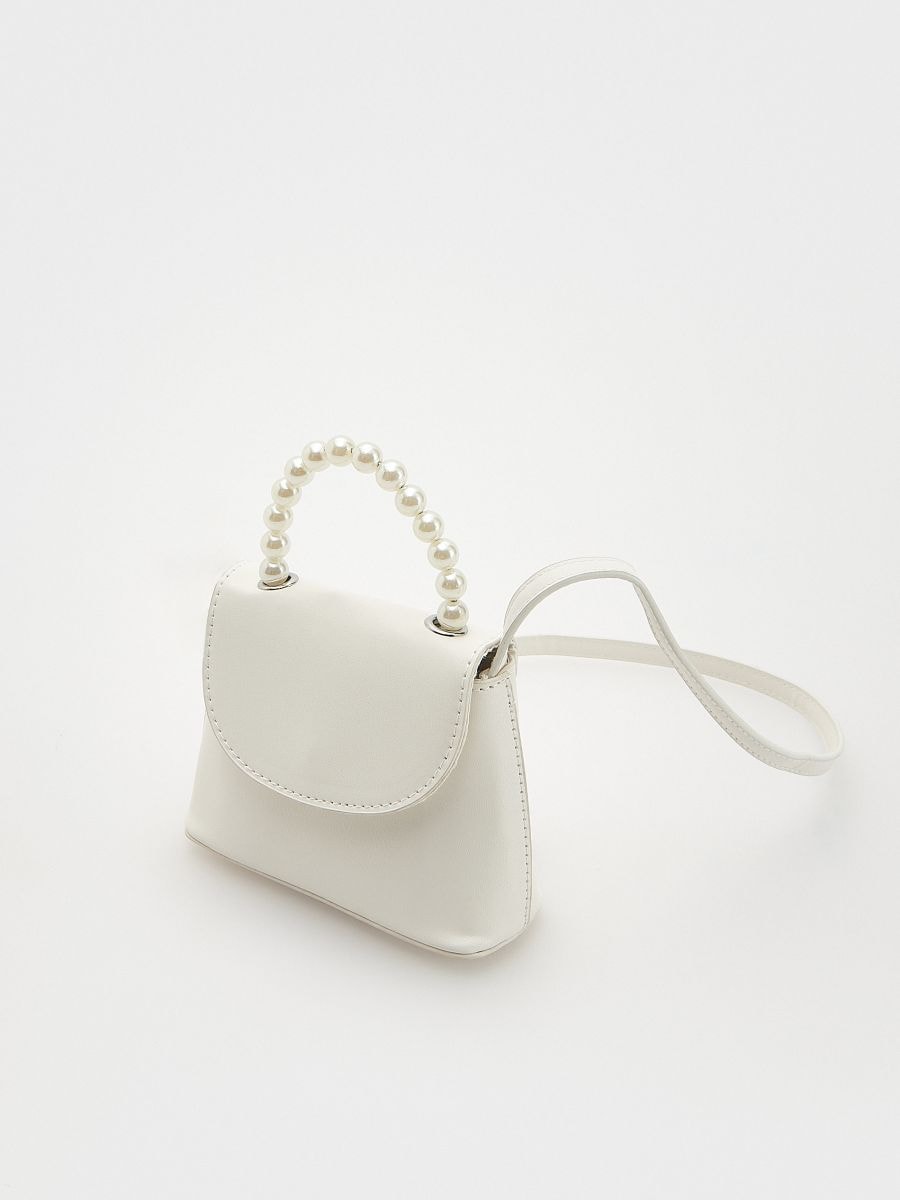 Bag with decorative handle - white - RESERVED - 2