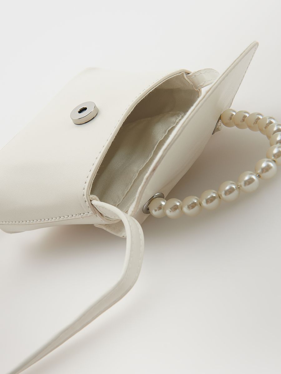 Bag with decorative handle - white - RESERVED - 5