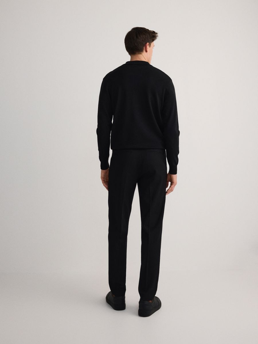 Slim trousers with pressed crease - black - RESERVED - 3