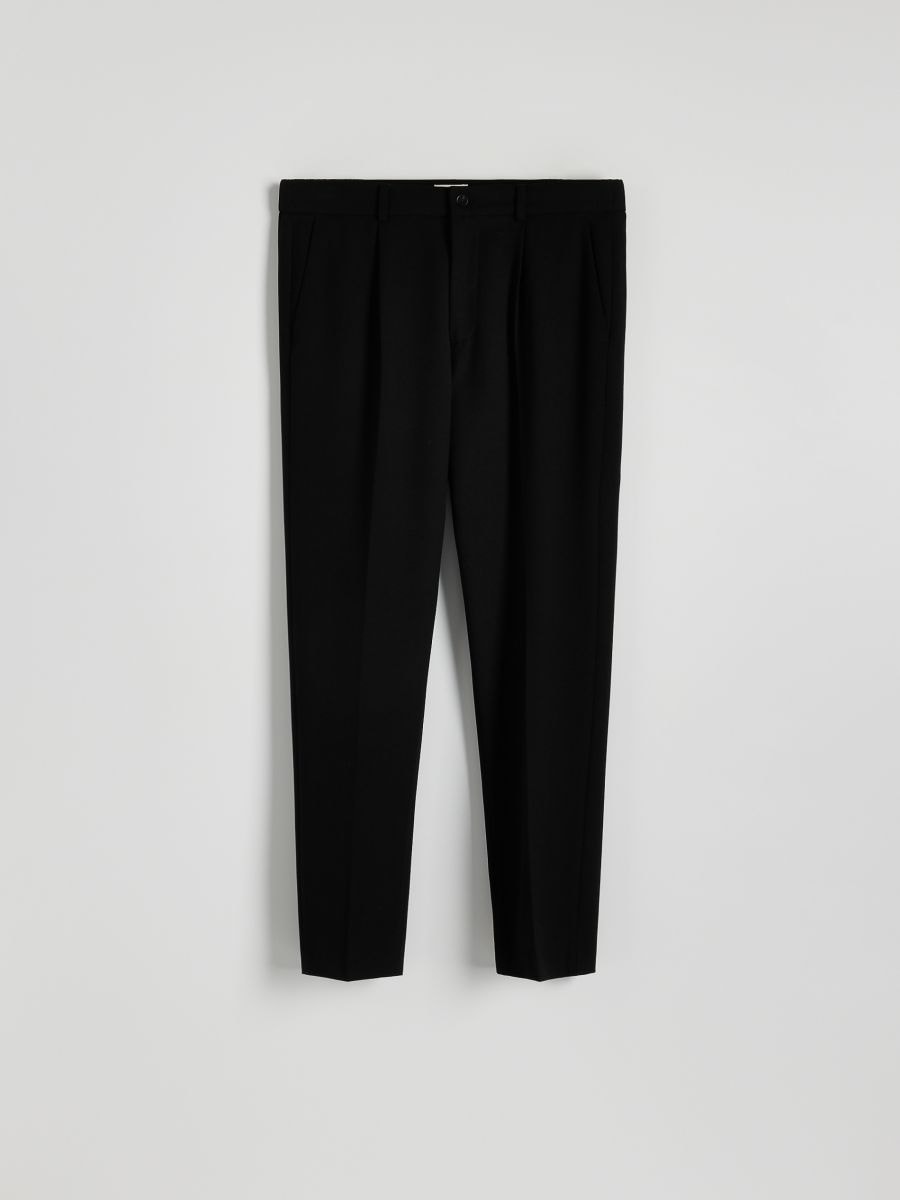 Slim trousers with pressed crease - black - RESERVED - 4