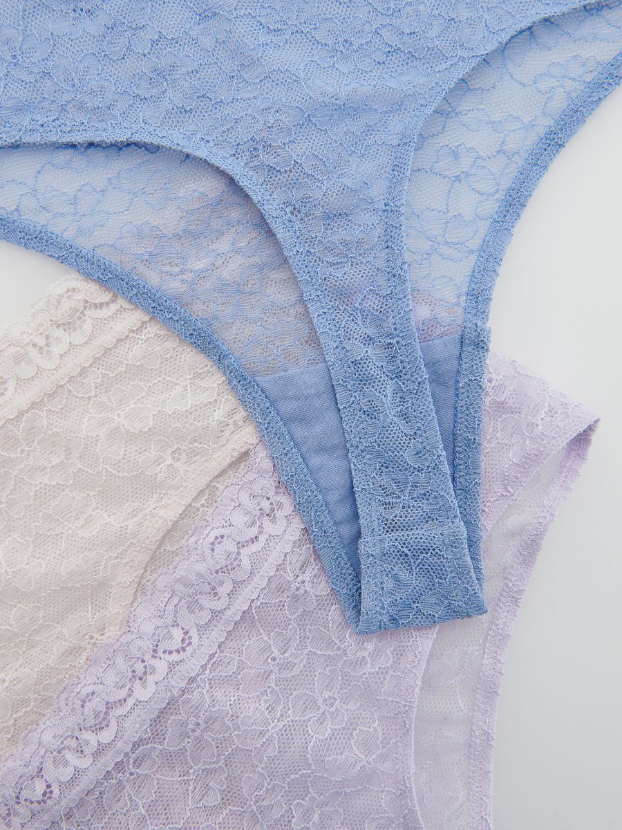Pitsilised stringid, 3 paari - lavendlivärvi - RESERVED - 3