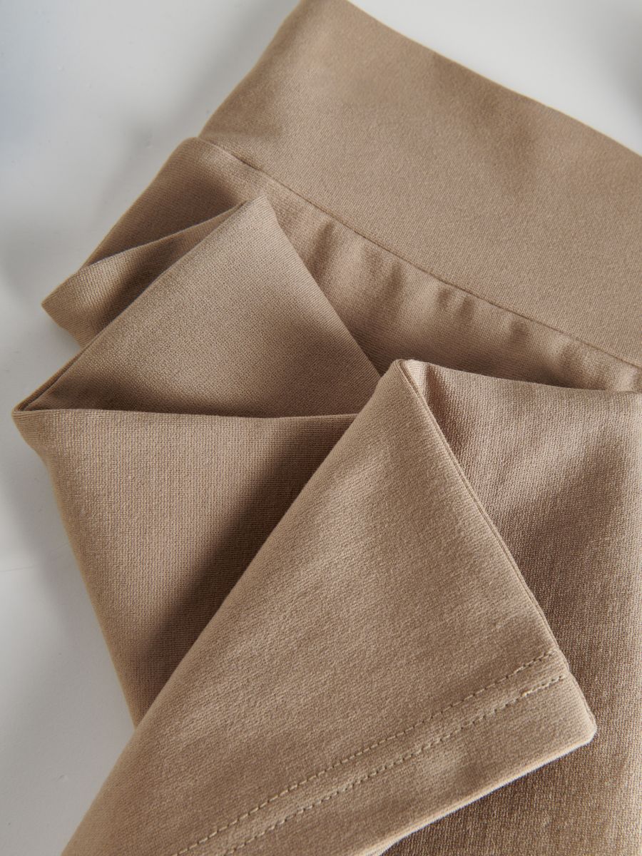 Plain midi skirt - beige - RESERVED - 2