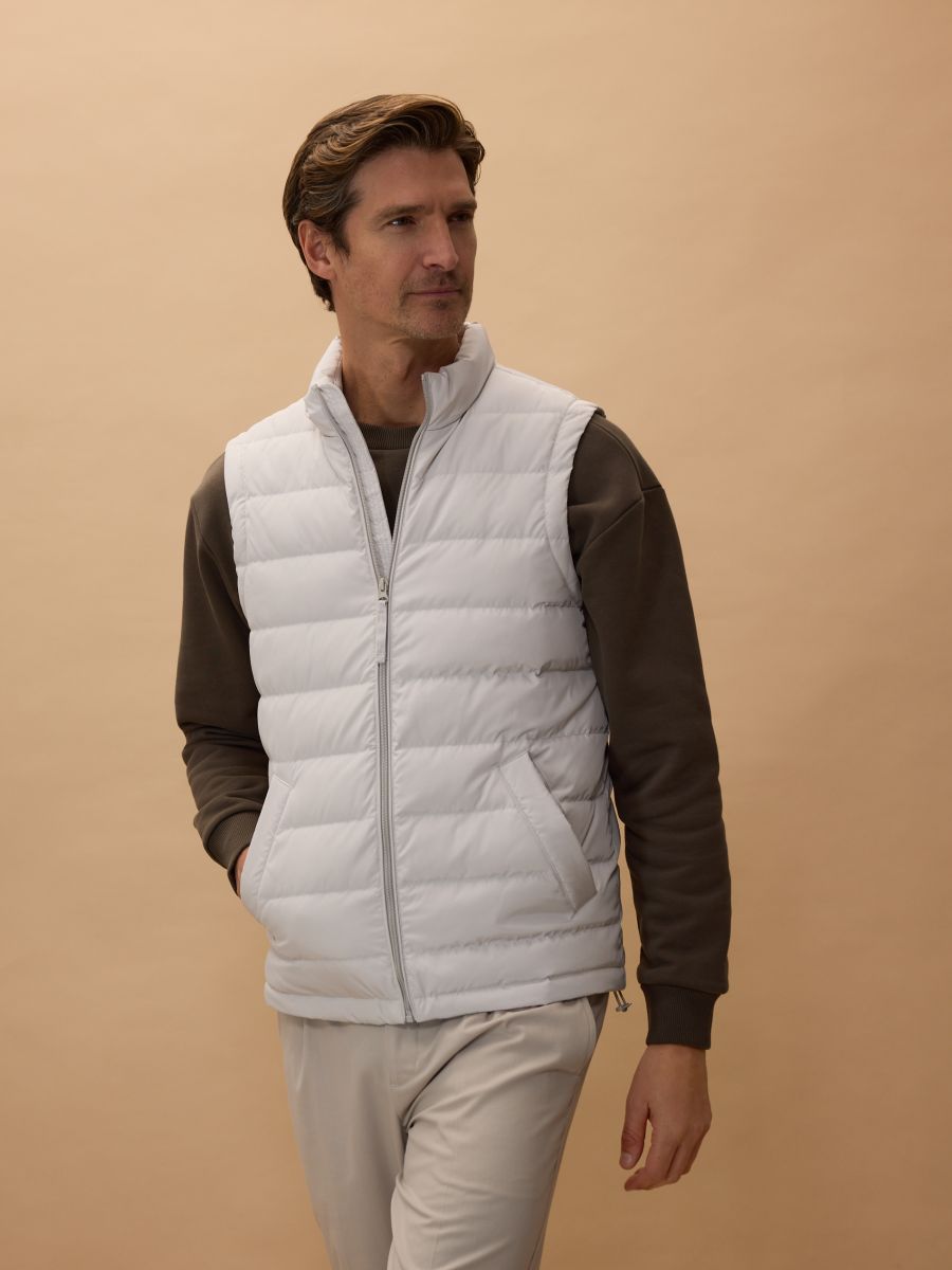 MEN`S OUT VEST - beige - RESERVED