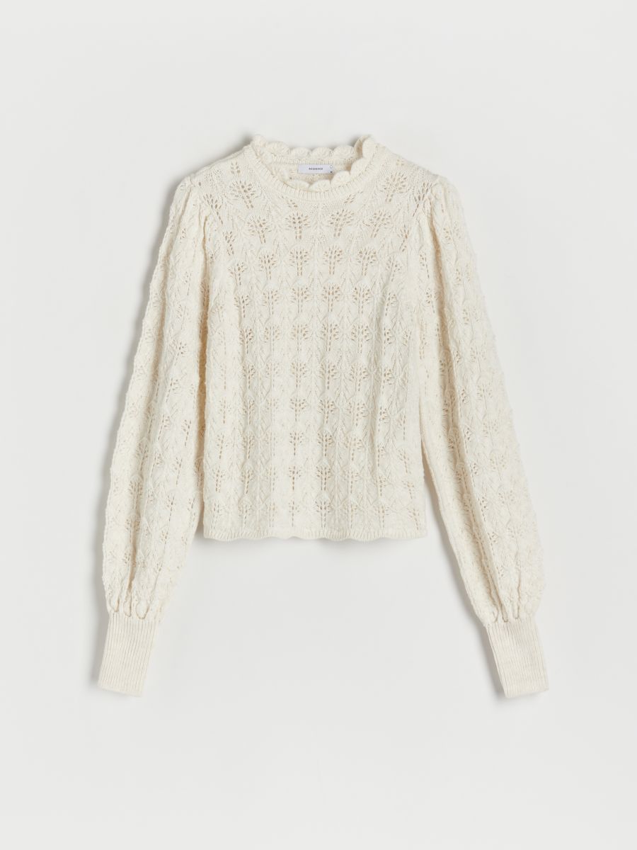 Openwork jumper - cream - RESERVED - 7