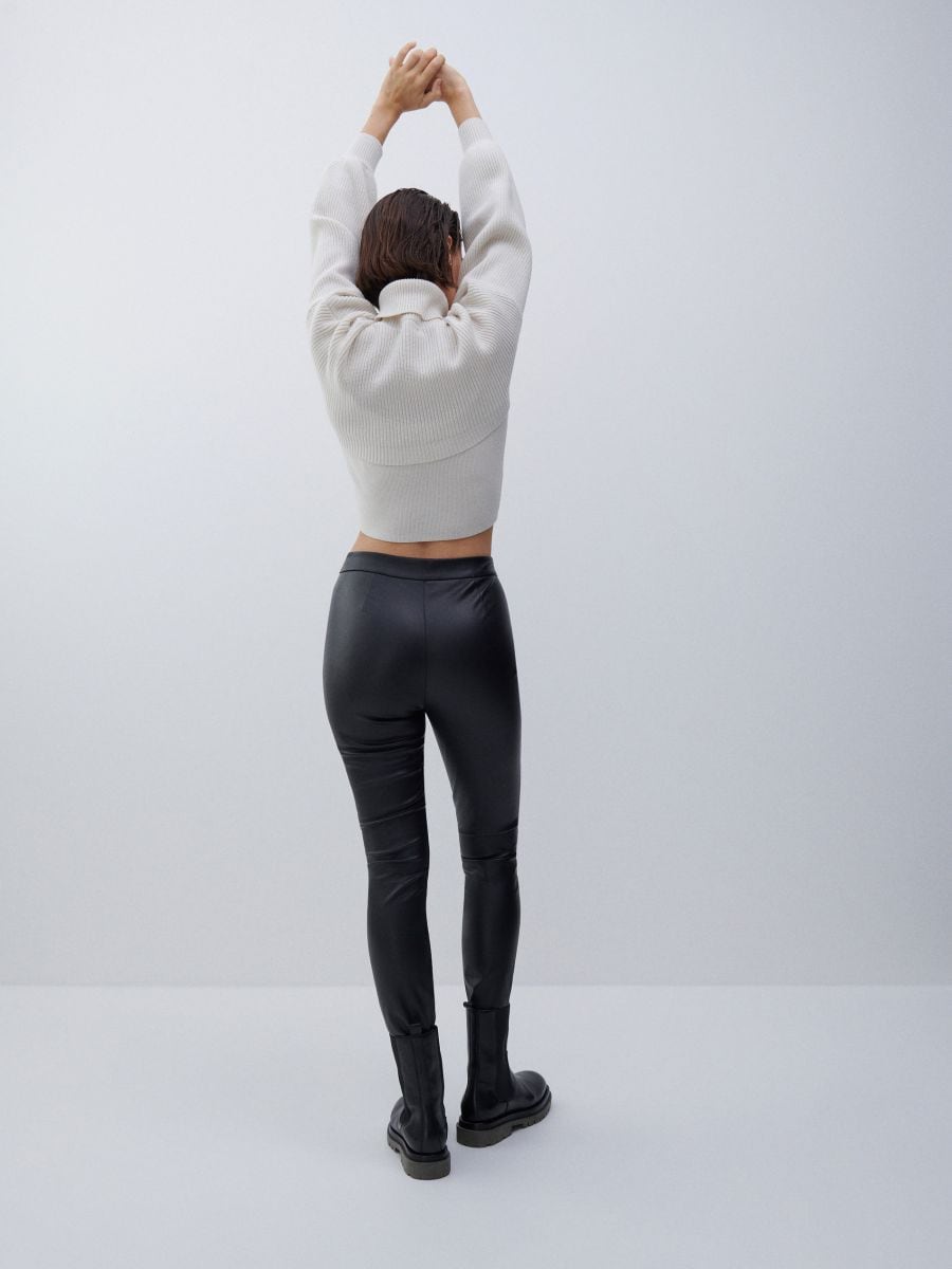 Faux leather trousers COLOUR black - RESERVED - 1404H-99X