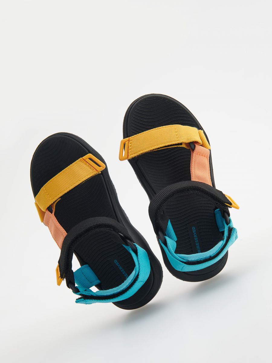 Multicoloured sandals with Velcro fastening - multicolor - RESERVED - 4