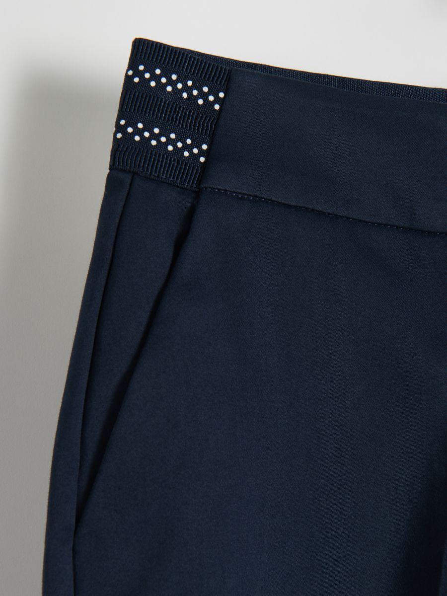 Trousers with pressed crease - navy - RESERVED - 5