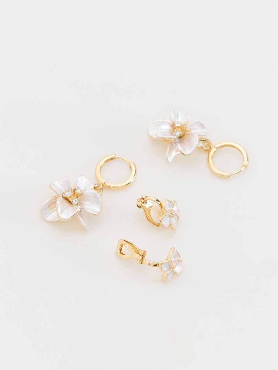 Earring and clip set - multicolor - RESERVED - 2