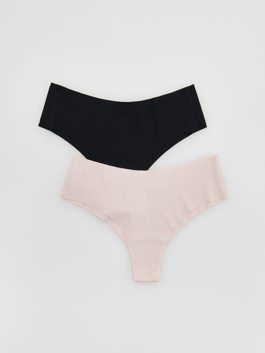 Bezszwowe majtki brazyliany 2 pack - czarny - RESERVED