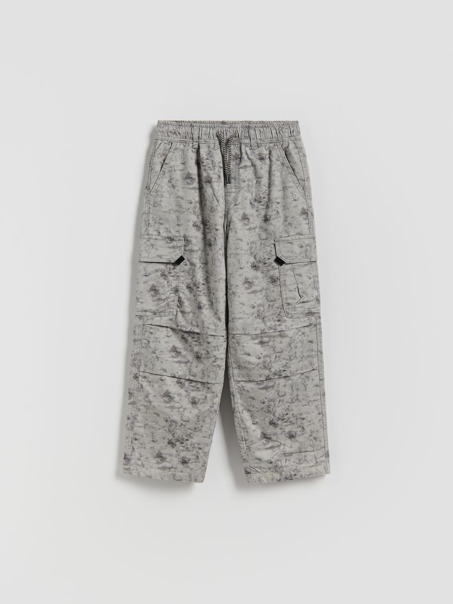 Утеплені штани карго - темно-сірий - RESERVED