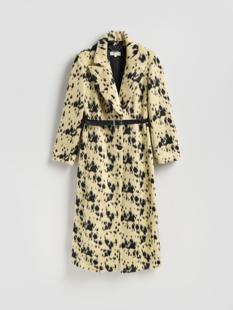 LADIES` COAT & BELT - πολυχρωμο - RESERVED