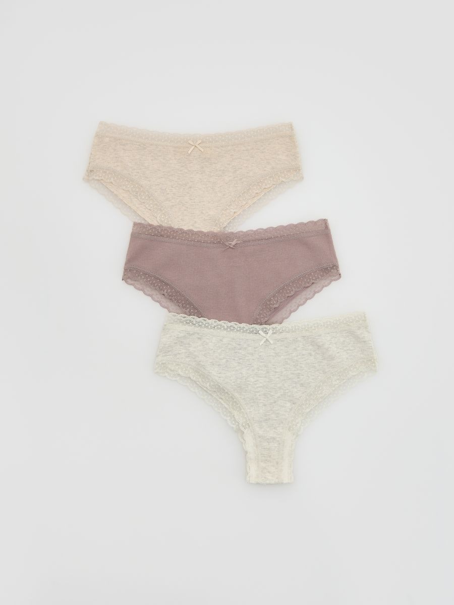 Hipster-trosor 3-pack - nude - RESERVED