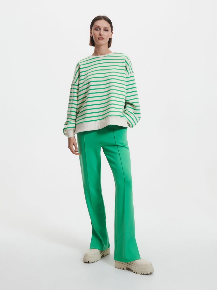 Elastic waist trousers Color green - RESERVED - 2460M-77X