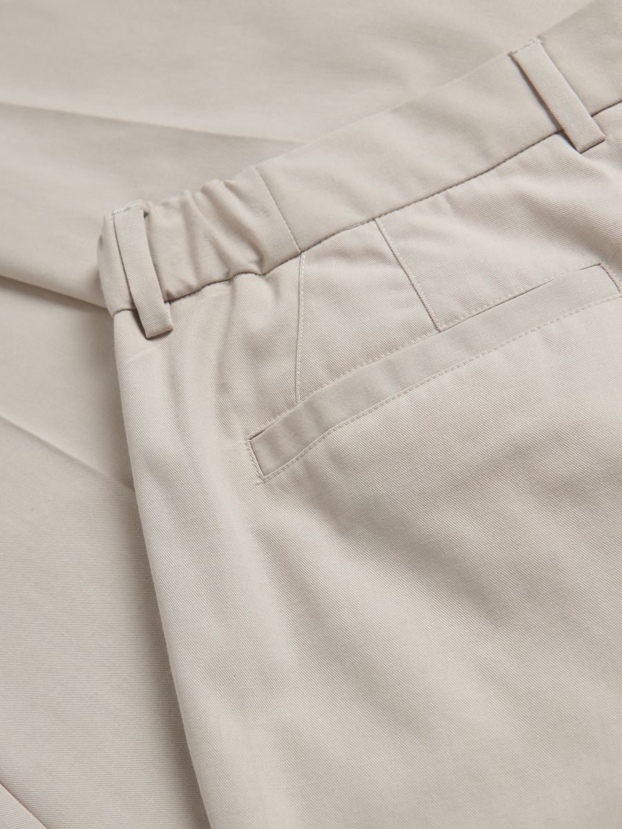 Trousers with wool blend - beige - RESERVED - 2