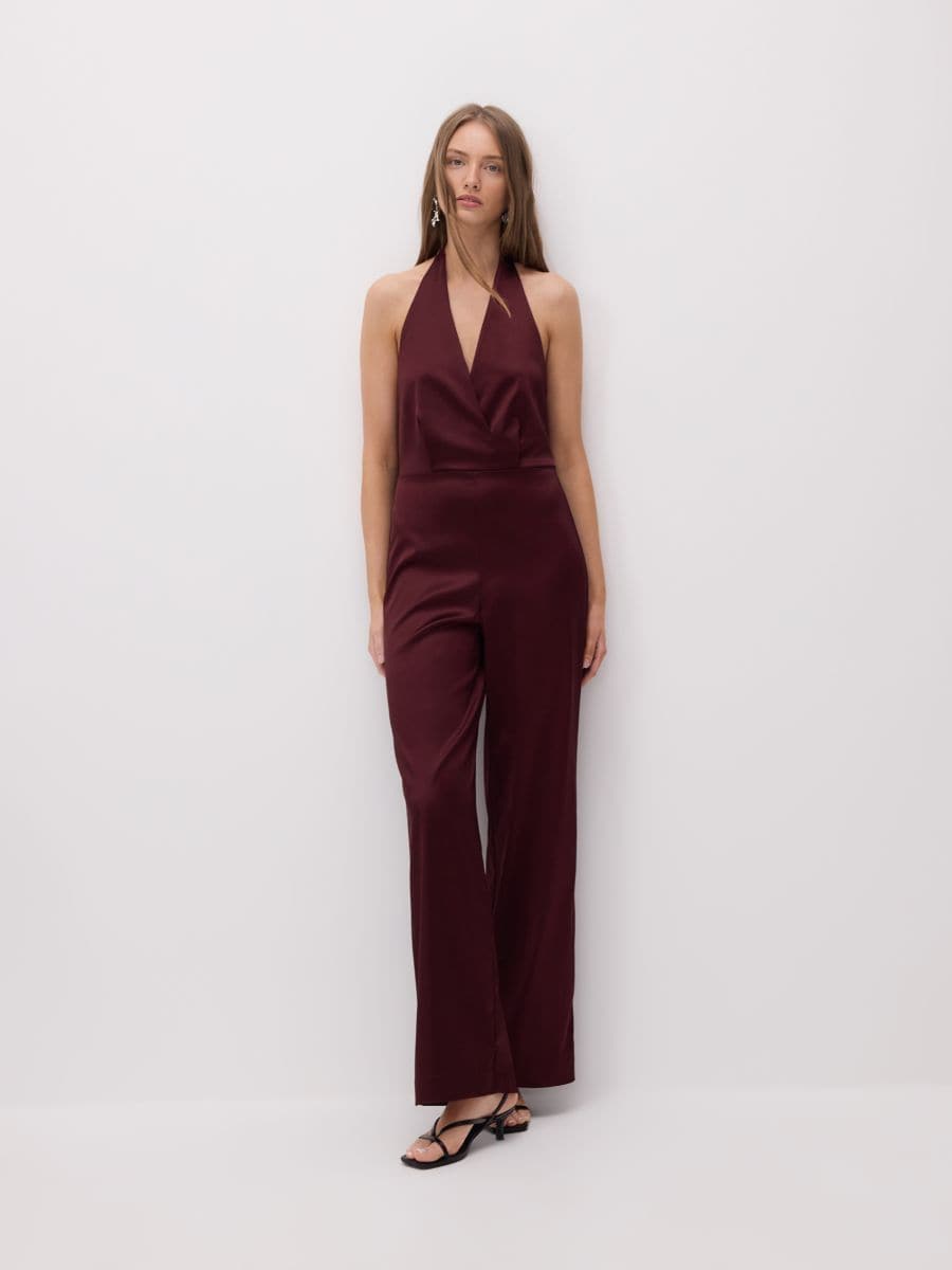 NAIA fabric jumpsuit - dark violet - RESERVED