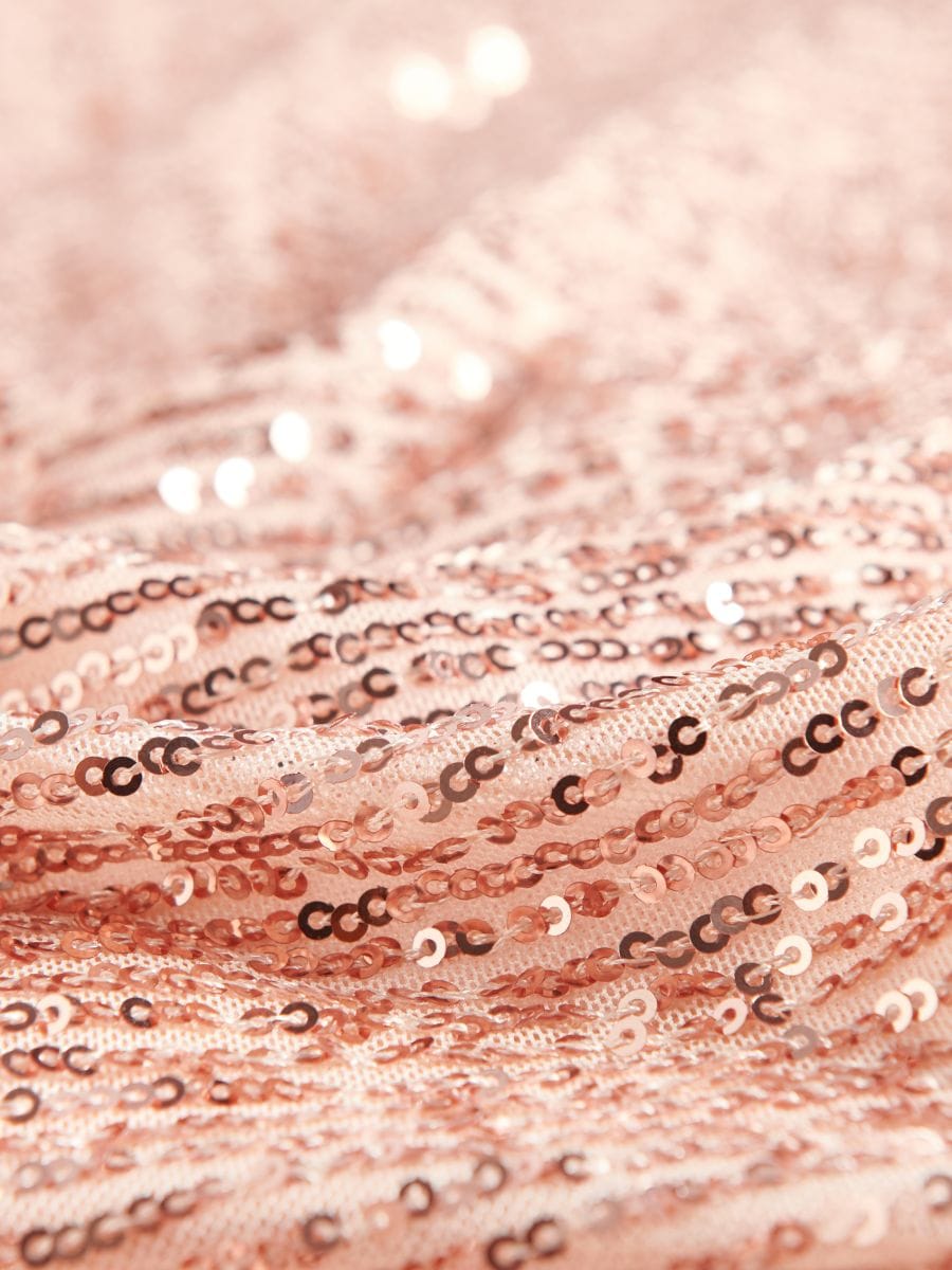 Mini-robe à sequins - rose pastel - RESERVED - 4