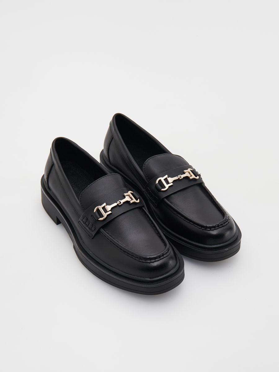 Loafers i läder - SVART - RESERVED - 2
