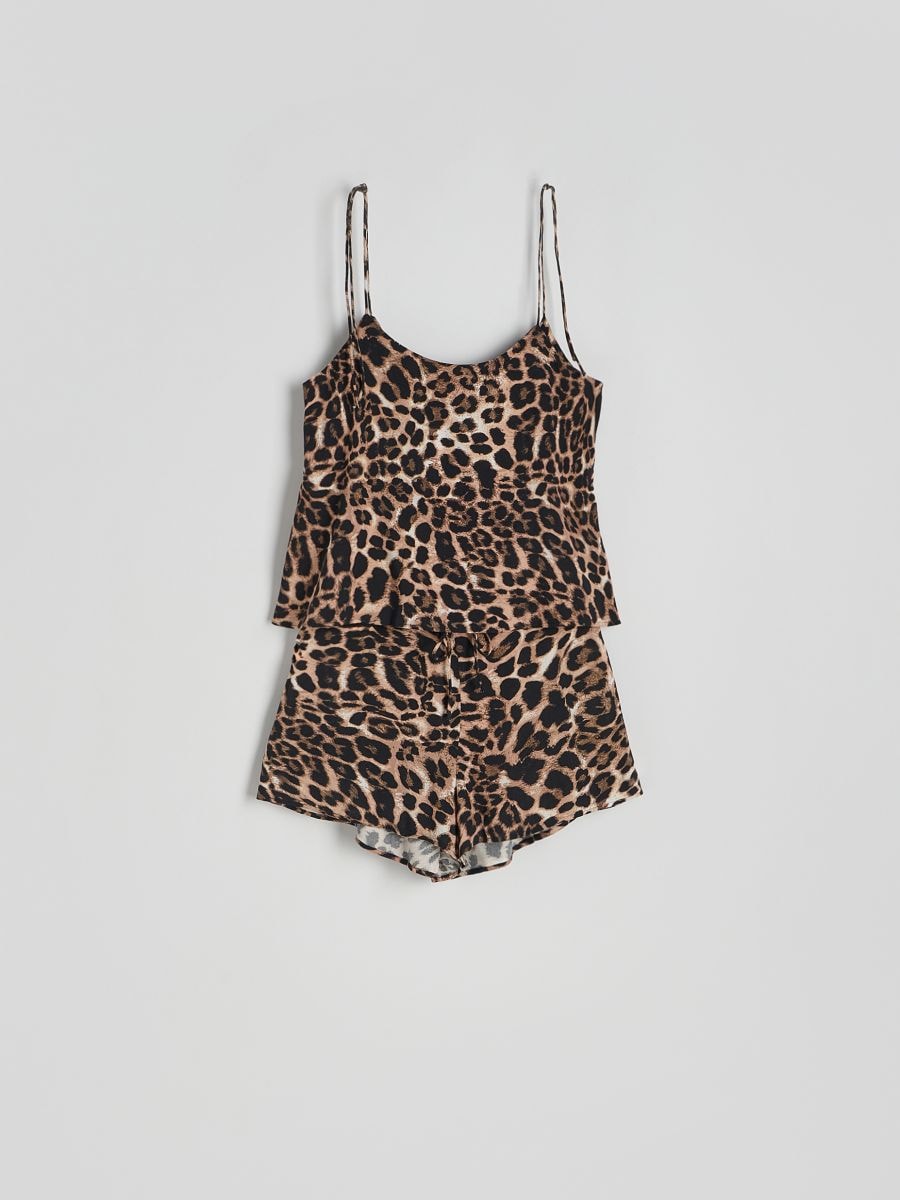 Zweiteiliges Pyjama-Set aus Viskose - braun - RESERVED - 6