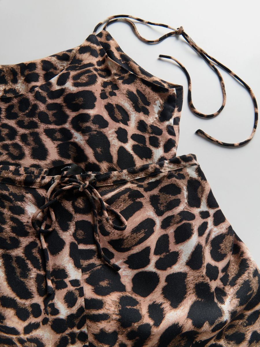Zweiteiliges Pyjama-Set aus Viskose - braun - RESERVED - 7