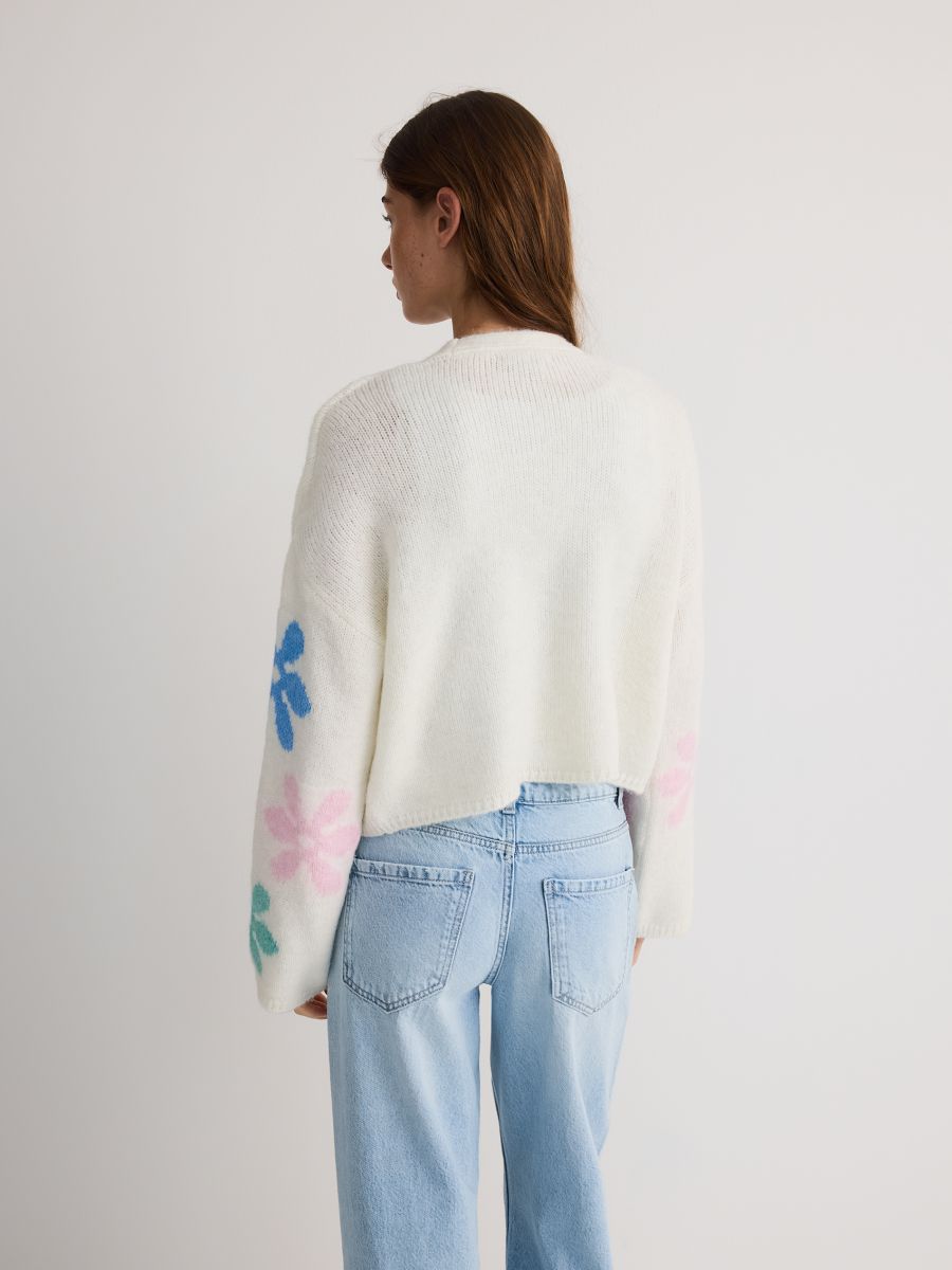 LADIES` SWEATER - кремаста - RESERVED - 2