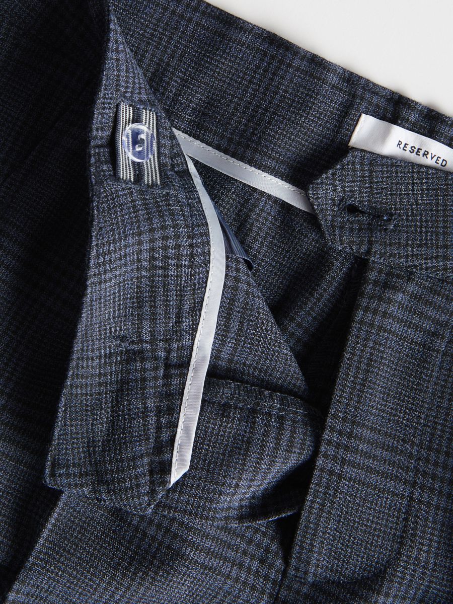Elegant check trousers - navy - RESERVED - 5
