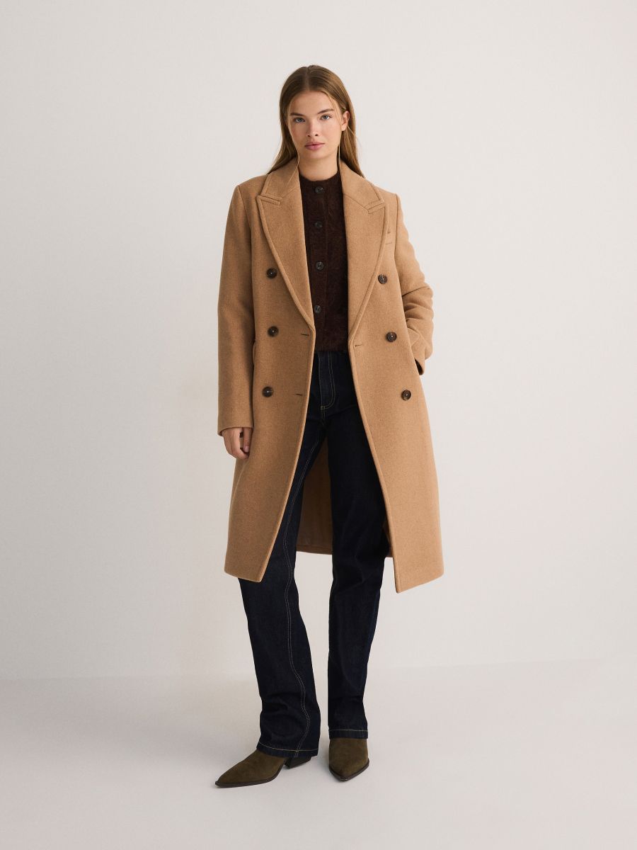 Frakke i uldblanding - beige - RESERVED - 3