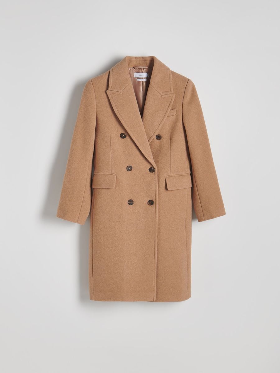 Frakke i uldblanding - beige - RESERVED - 5