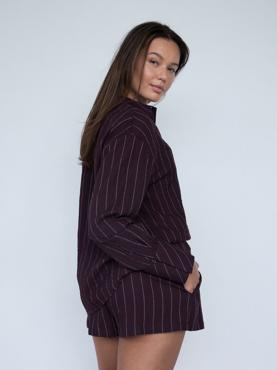 Zweiteiliges Pyjama-Set - kastanienbraun - RESERVED - 4