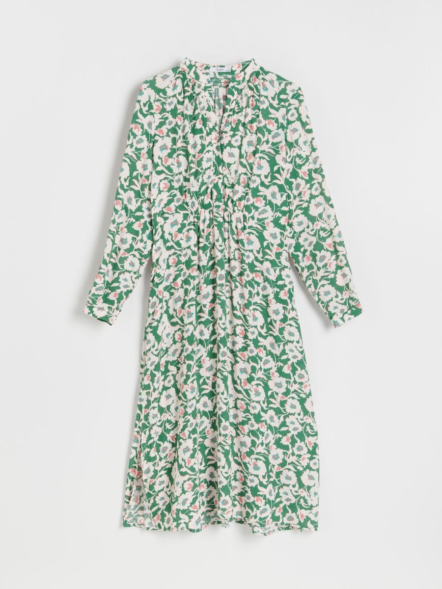 Robe à motif en EcoVero™ - Vert - RESERVED - 4