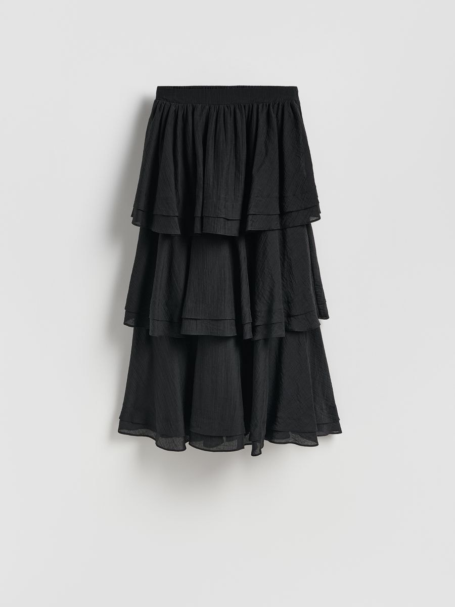 Spódnica z falbanami - czarny - RESERVED