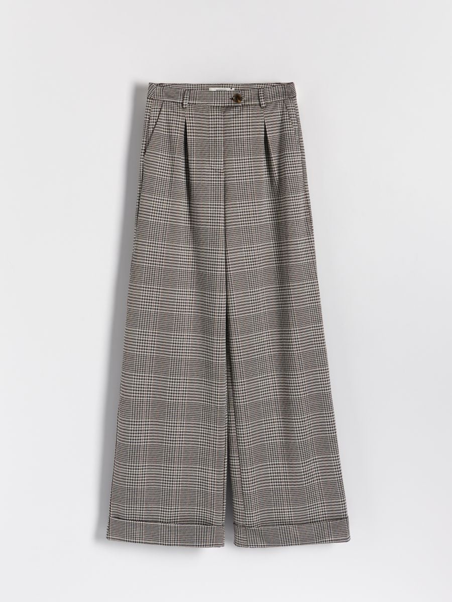 Elegantne karirane pantalone - šareno - RESERVED - 2