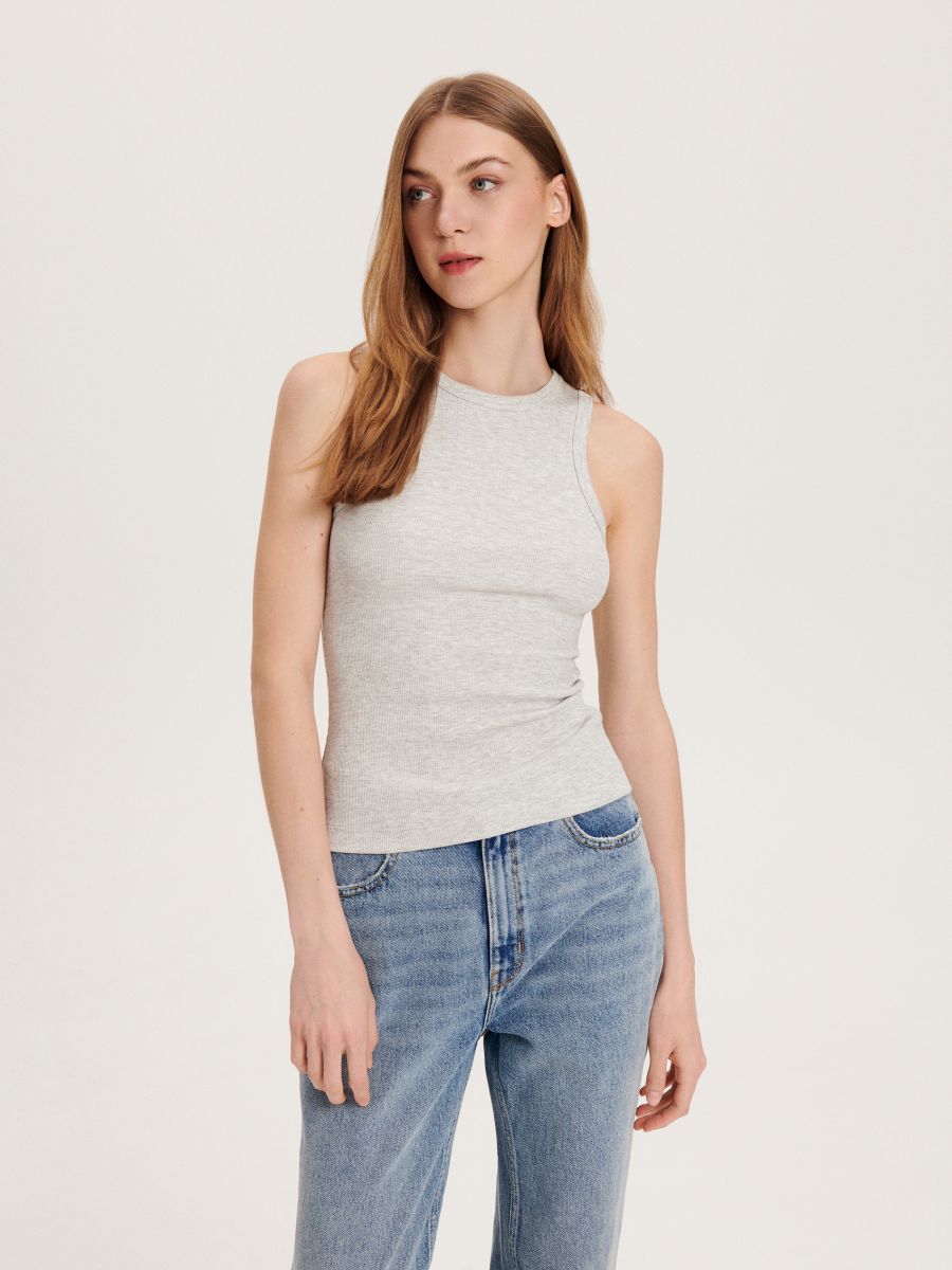 Knitted top - light grey - RESERVED - 2
