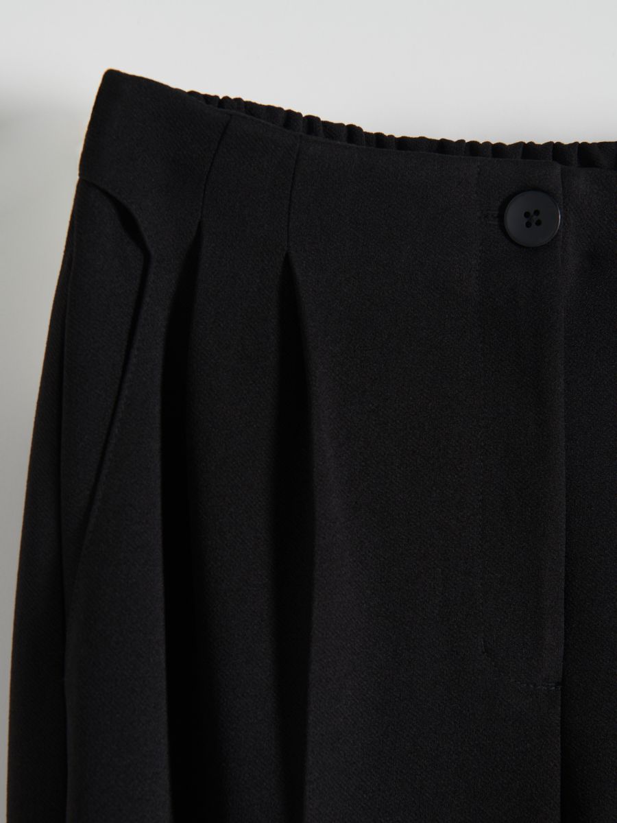 Elegant trousers with pressed crease - black - RESERVED - 6