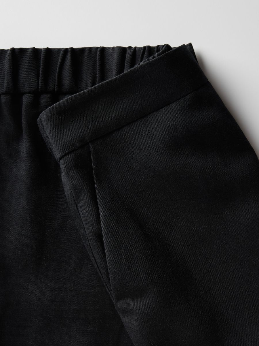 Shorts with linen blend - black - RESERVED - 5