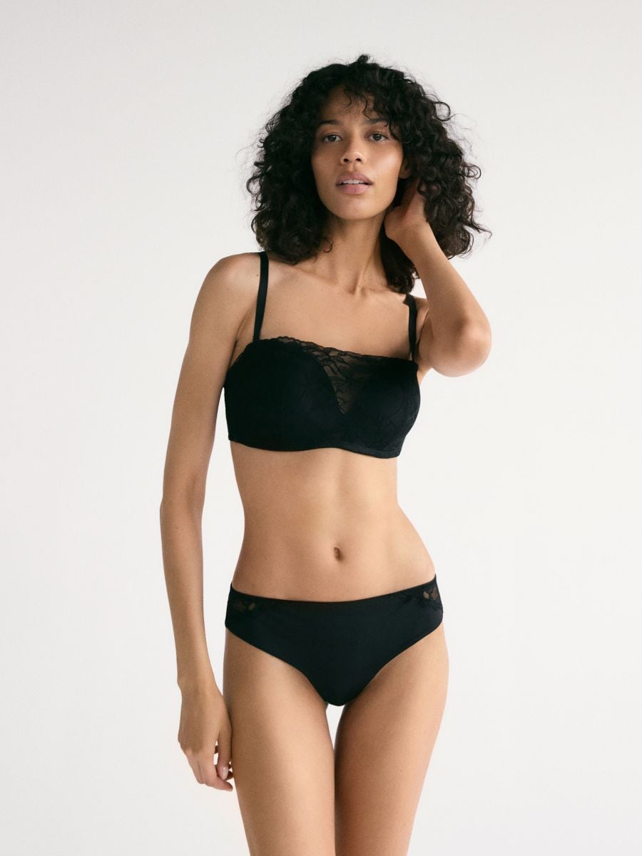 Lace push up bra - black - RESERVED