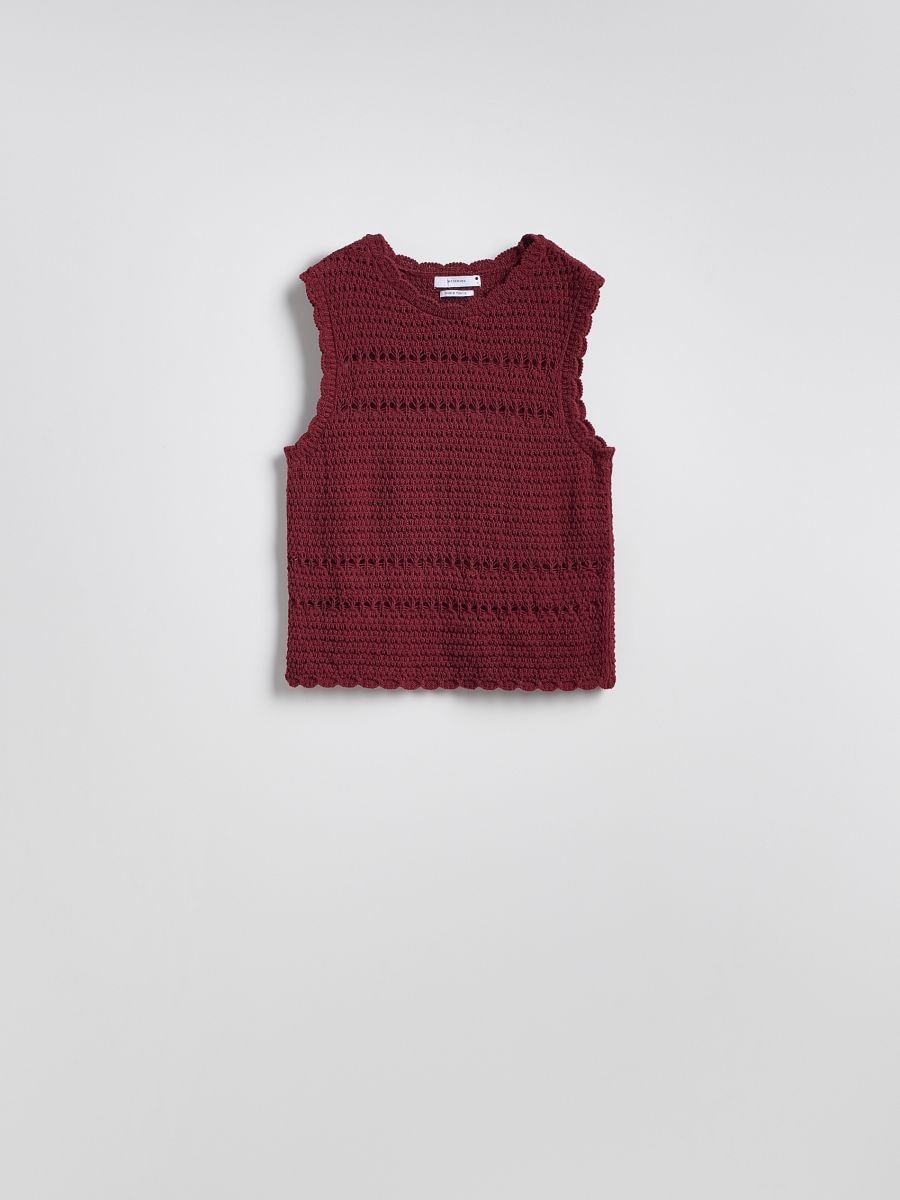 Jersey blouse - maroon - RESERVED